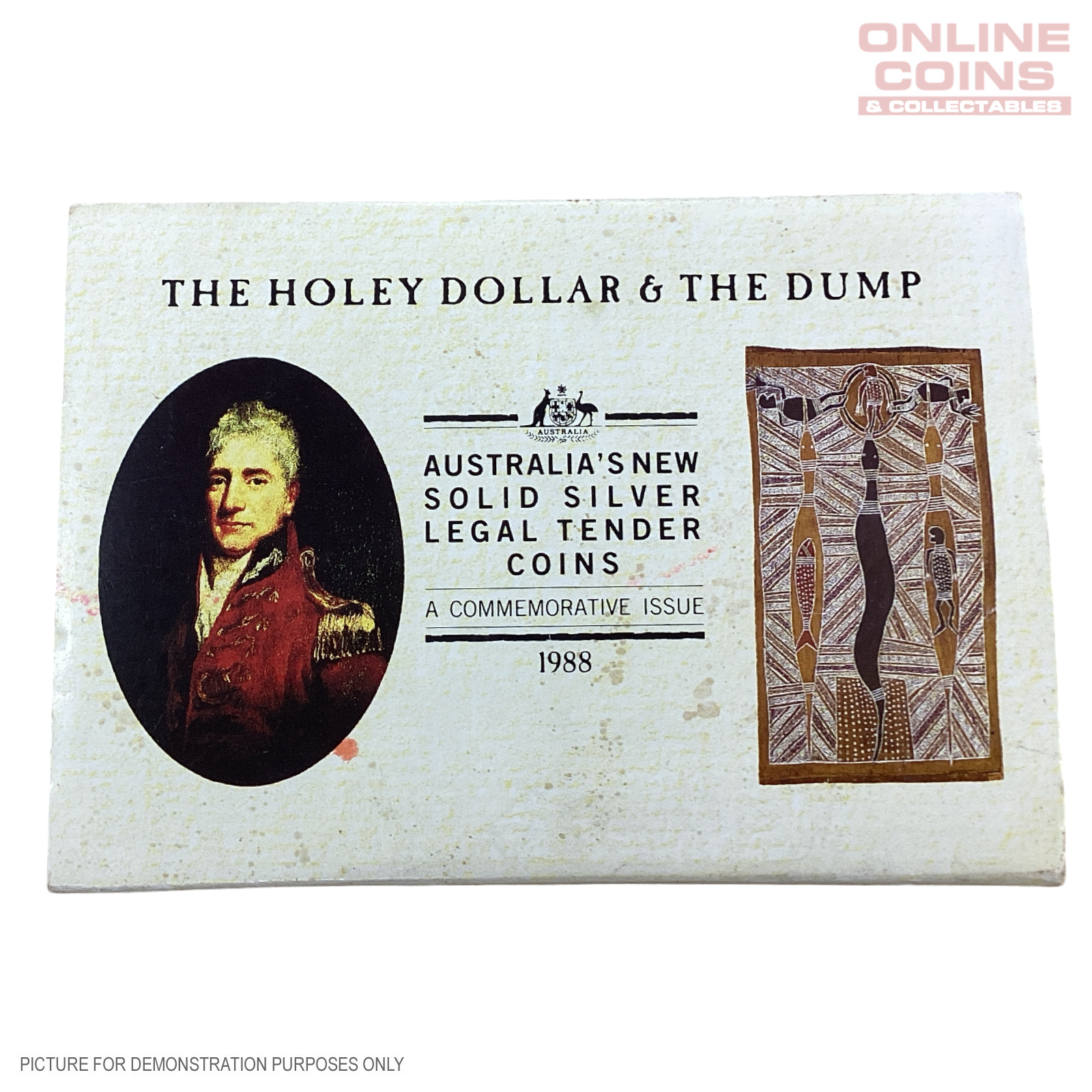 1988 Perth Mint 1oz & 1/4oz Holey Dollar and Dump - Silver 2 Coin Set